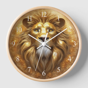 Atemberaubender Gold Lion Head Uhr