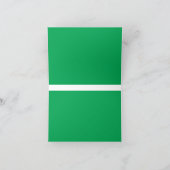 Atemberaubender grüner Hintergrund mit weißem Gren Dankeskarte (Innenseite)