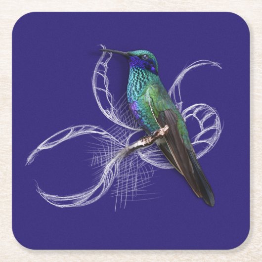 Atemberaubender Hummingbird - personalisieren durc Rechteckiger Pappuntersetzer (Vorderseite)