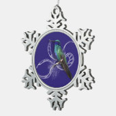 Atemberaubender Hummingbird - personalisieren durc Schneeflocken Zinn-Ornament (Rechts)