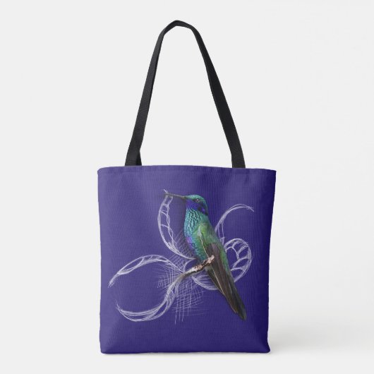 Atemberaubender Hummingbird - personalisieren durc Tasche (Rückseite)