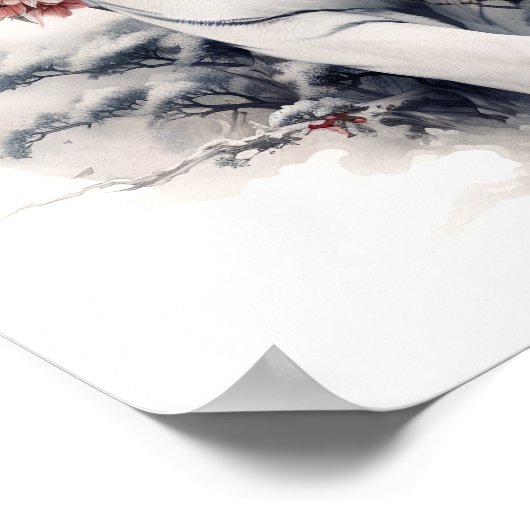 Atemberaubender japanischer Kunstdrucker Poster (Ecke)