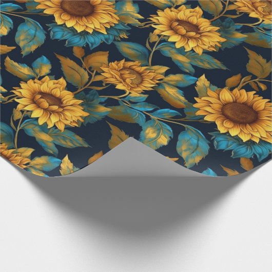 Atemberaubender Jeden Anlaß Sunflores Geschenkpapier (Ecke)