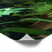 Atemberaubender junger Elefant unter Regen im Dsch Poster (Ecke)