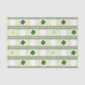 Atemberaubender Karierter St. Patrick's Day Seidenpapier (Vorderseite)