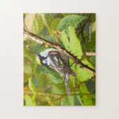 Atemberaubender Kastaniensongvogel auf Zweig Puzzle (Vertikal)