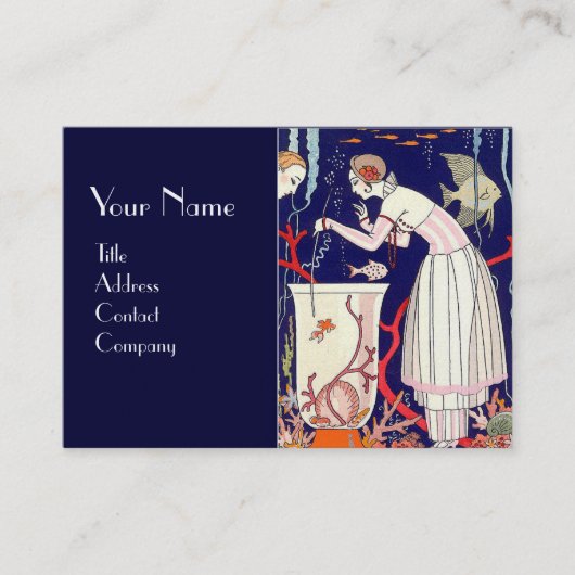 ATEMBERAUBENDER KLEINER FISCH, AQUARIEN, DEKO SCHÖ VISITENKARTE (Vorderseite)