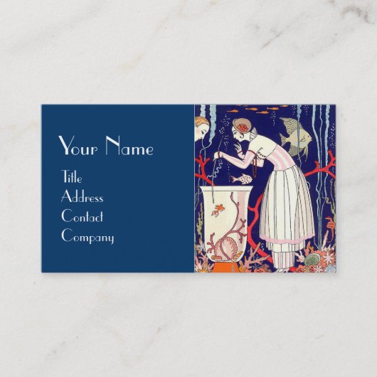 ATEMBERAUBENDER KLEINER FISCH, AQUARIUM, DEKO SCHÖ VISITENKARTE (Vorderseite)