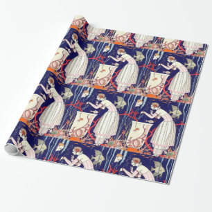 ATEMBERAUBENDER KLEINER FISCH, ART DÉCO SCHÖNHEIT GESCHENKPAPIER