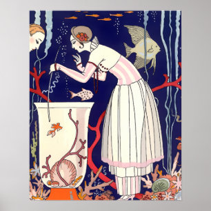 ATEMBERAUBENDER KLEINER FISCH, ART DÉCO SCHÖNHEIT  POSTER