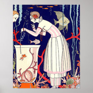 ATEMBERAUBENDER KLEINER FISCH, ART DÉCO SCHÖNHEIT  POSTER