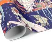 ATEMBERAUBENDER KLEINER FISCH, SCHÖNHEITSMONOGRAMM GESCHENKPAPIER (Rolleneckpunkt)