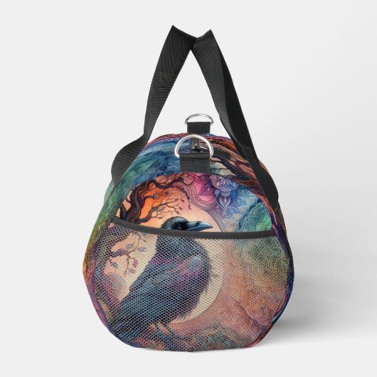 Atemberaubender Knochenbaum Mandala Pagan Gothic Duffle Bag (Rechts)