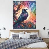 Atemberaubender Knochenbaum Mandala Pagan Gothic Leinwanddruck (Insitu (Schlafzimmer))