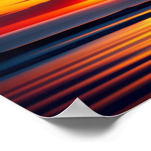 Atemberaubender, lebendiger Farbunterdrückungsdruc Poster (Ecke)