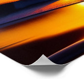 Atemberaubender, lebendiger Farbunterdrückungsdruc Poster (Ecke)