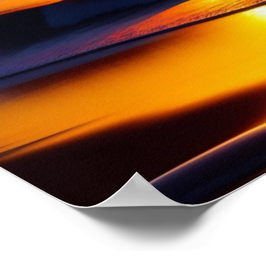 Atemberaubender, lebendiger Farbunterdrückungsdruc Poster (Ecke)