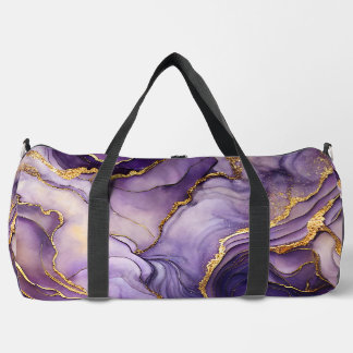 Atemberaubender Lila Marmorbeutel Duffle Bag