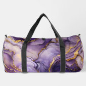 Atemberaubender Lila Marmorbeutel Duffle Bag (Rückseite)