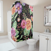 Atemberaubender Lila, rosa orangefarbener Duschvor Duschvorhang (Beispiel)