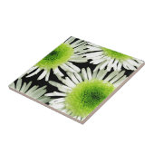 Atemberaubender Limoner grüner Dahliedruck Fliese (Seite)