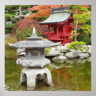 Atemberaubender Mediationsgarten Poster