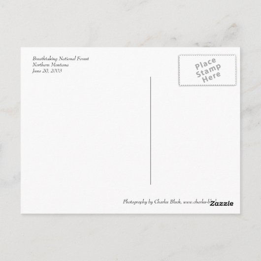 Atemberaubender Nationalwald Postkarte (Rückseite)
