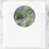 Atemberaubender Nationalwald Runder Aufkleber (Tasche)