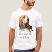 Atemberaubender Personalisierter Beagle Kunst T-Shirt (Vorderseite)