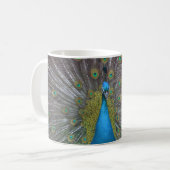 Atemberaubender Pfau Kaffeetasse (Vorderseite Links)