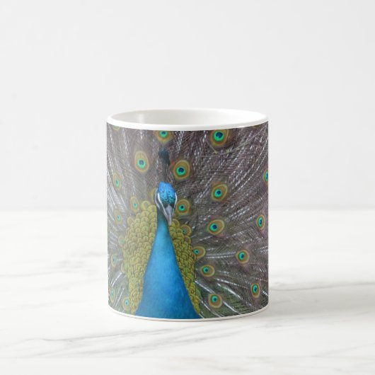 Atemberaubender Pfau Kaffeetasse (Mittel)