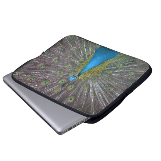 Atemberaubender Pfau Laptopschutzhülle (Vorne Knopf)