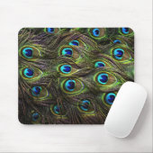 Atemberaubender Pfau mit Federn versehene Mousepad (Mit Mouse)