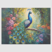 Atemberaubender Pfau Seidenpapier (Vorderseite)