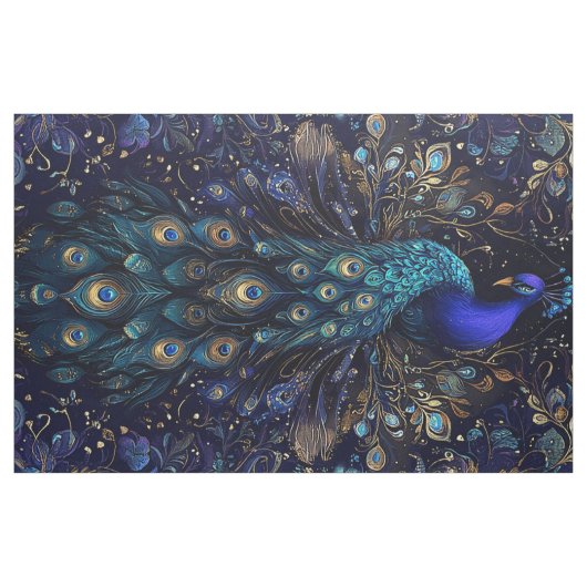 Atemberaubender Pfau Stoff (Yard (91,4 cm))