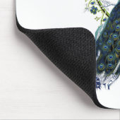 Atemberaubender Pfau und verzierter Blume Mousepad (Ecke)