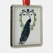 Atemberaubender Pfau und verzierter Blume Ornament Aus Metall (Rechts)