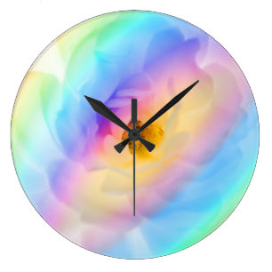 Atemberaubender Regenbogen Acrylwand Große Wanduhr