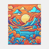 Atemberaubender Regenbogen-Karibikwald Fleecedecke (Vorderseite)