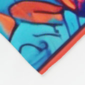 Atemberaubender Regenbogen-Karibikwald Fleecedecke (Ecke)