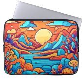 Atemberaubender Regenbogen-Karibikwald Laptopschutzhülle (Vorderseite)