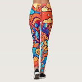 Atemberaubender Regenbogen-Karibikwald Leggings (Rückseite)