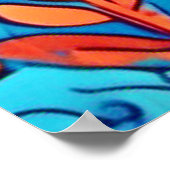 Atemberaubender Regenbogen-Karibikwald Poster (Ecke)