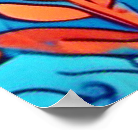 Atemberaubender Regenbogen-Karibikwald Poster (Ecke)