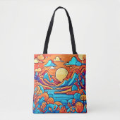 Atemberaubender Regenbogen-Karibikwald Tasche (Vorderseite)