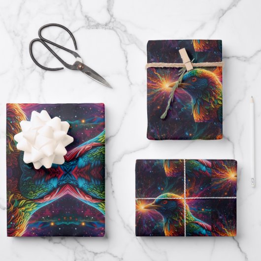 Atemberaubender Regenbogenvogel Geschenkpapier Set (Vorderseite)