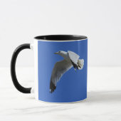 Atemberaubender Ring-Billed Gull Shorebird im Flug Tasse (Links)
