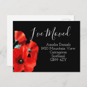 Atemberaubender roter Mohn, den ich verschoben hab Postkarte (Vorne/Hinten)