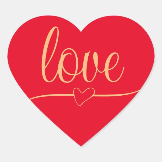 Atemberaubender roter Puls Herz-Aufkleber (Vorderseite)