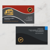 Atemberaubender roter visitenkarte (Vorne/Hinten)